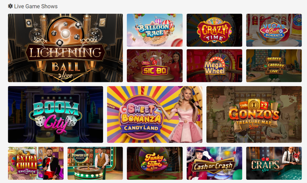 Live Game Show Circus Casino