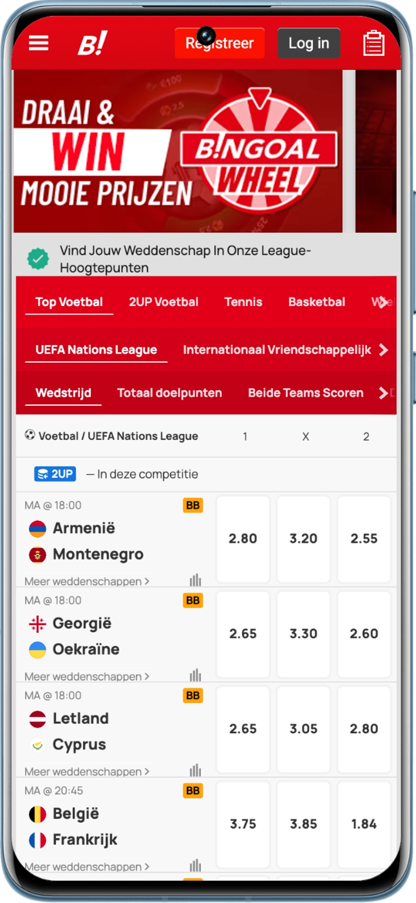 Het grootste voordeel van Bingoal is het aantal wedstrijden dat sommige weekends beschikbaar is