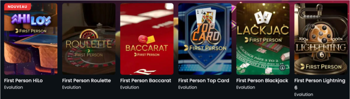 Jeux de table Casino777