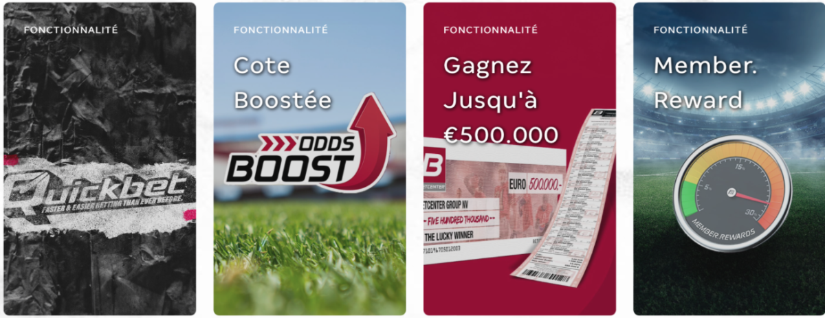 promotions proposées par le bookmaker Betcenter après inscription avec le code promo