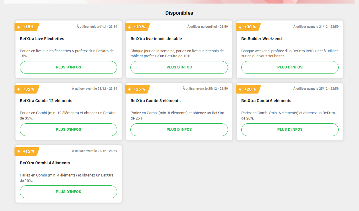 exemples des offres betxtra pour profiter de code bonus circus