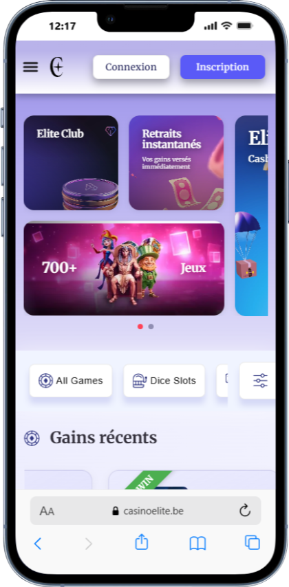 Casino Elite fait partie de notre top 10 des casinos en ligne belges
