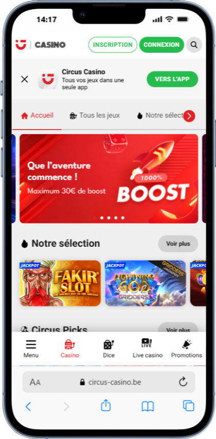 Circus Casino fait partie des meilleurs casinos en Belgique