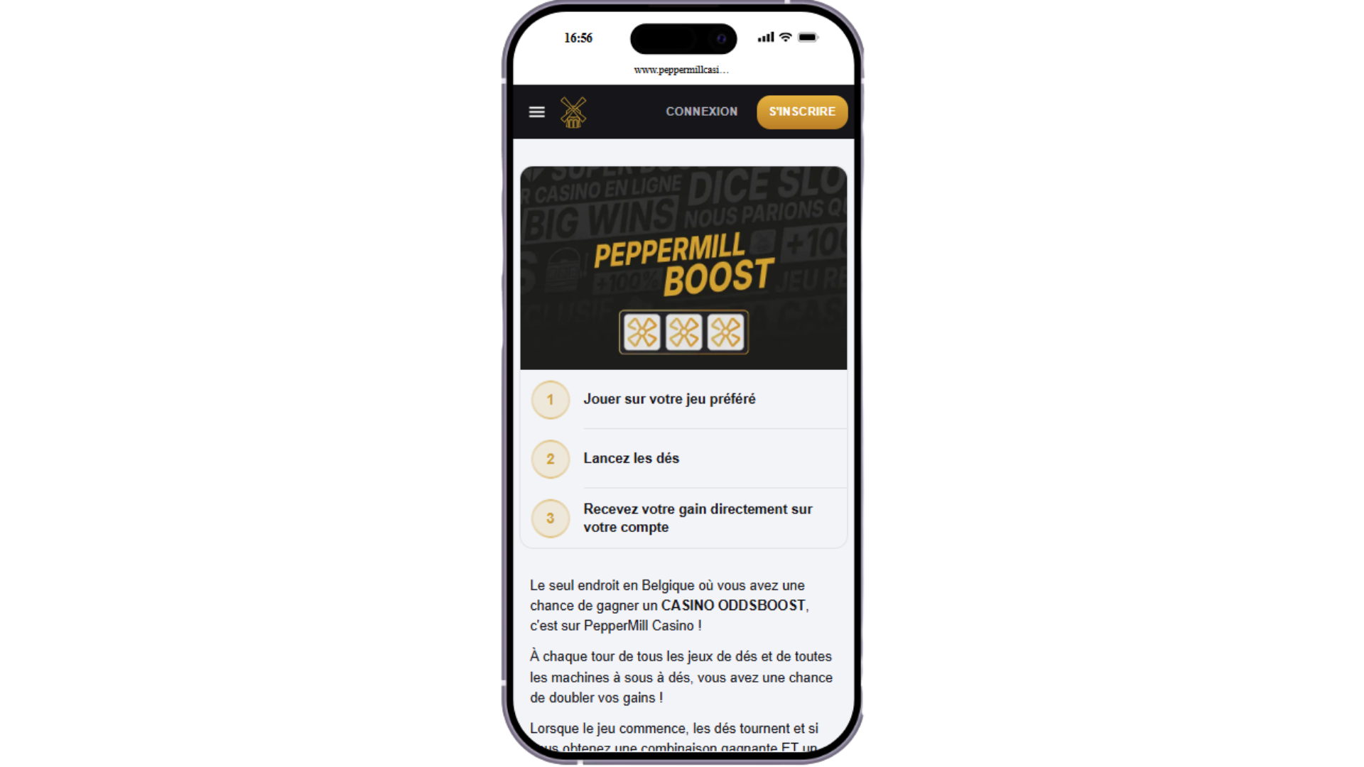 Le bonus Peppermill boost