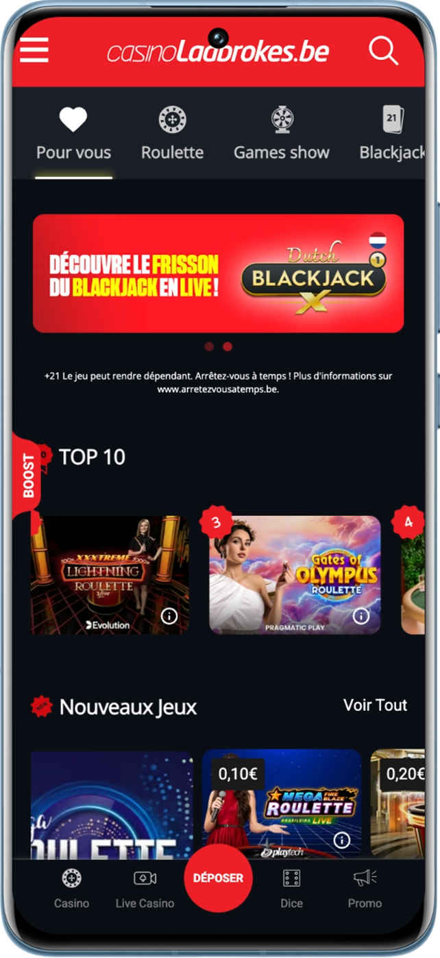Ladbrokes Casino a dédié une catégorie à tous ses jeux en direct