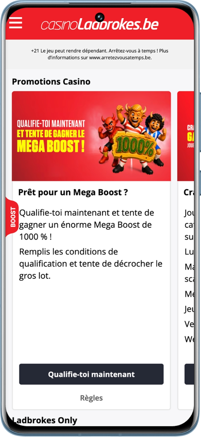 Trois promotions étaient actives pendant notre test de Ladbrokes Casino