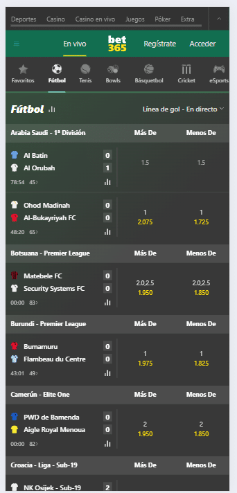 BET365 EN VIVO