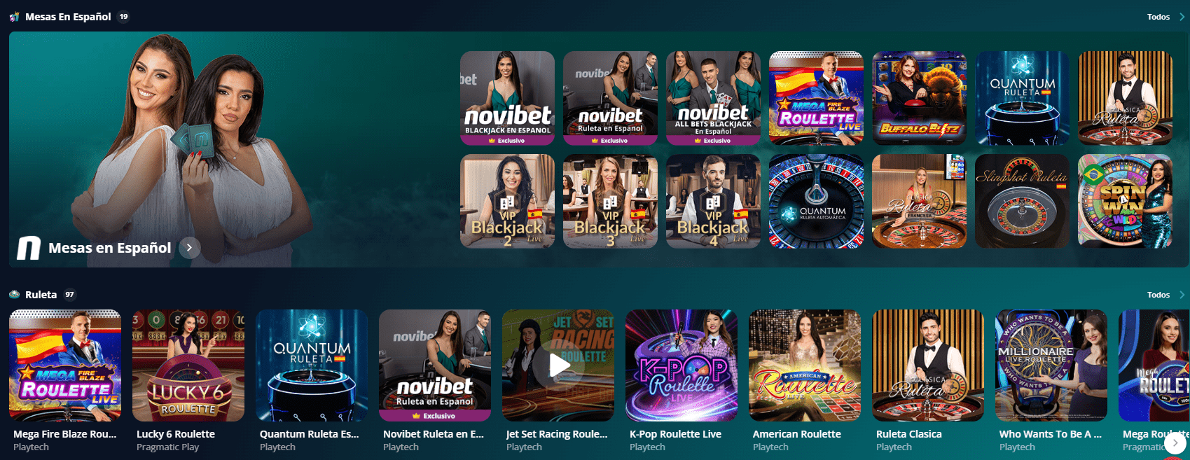 casino en directo novibet