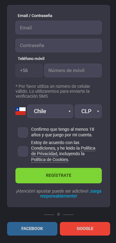 Registro en Coolbet App
