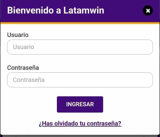 iniciar sesion en latamwin
