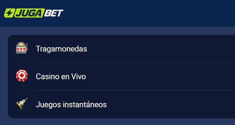 Interfaz del casino Jugabet Chile