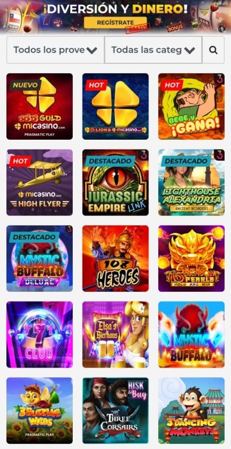 juegos en micasino chile