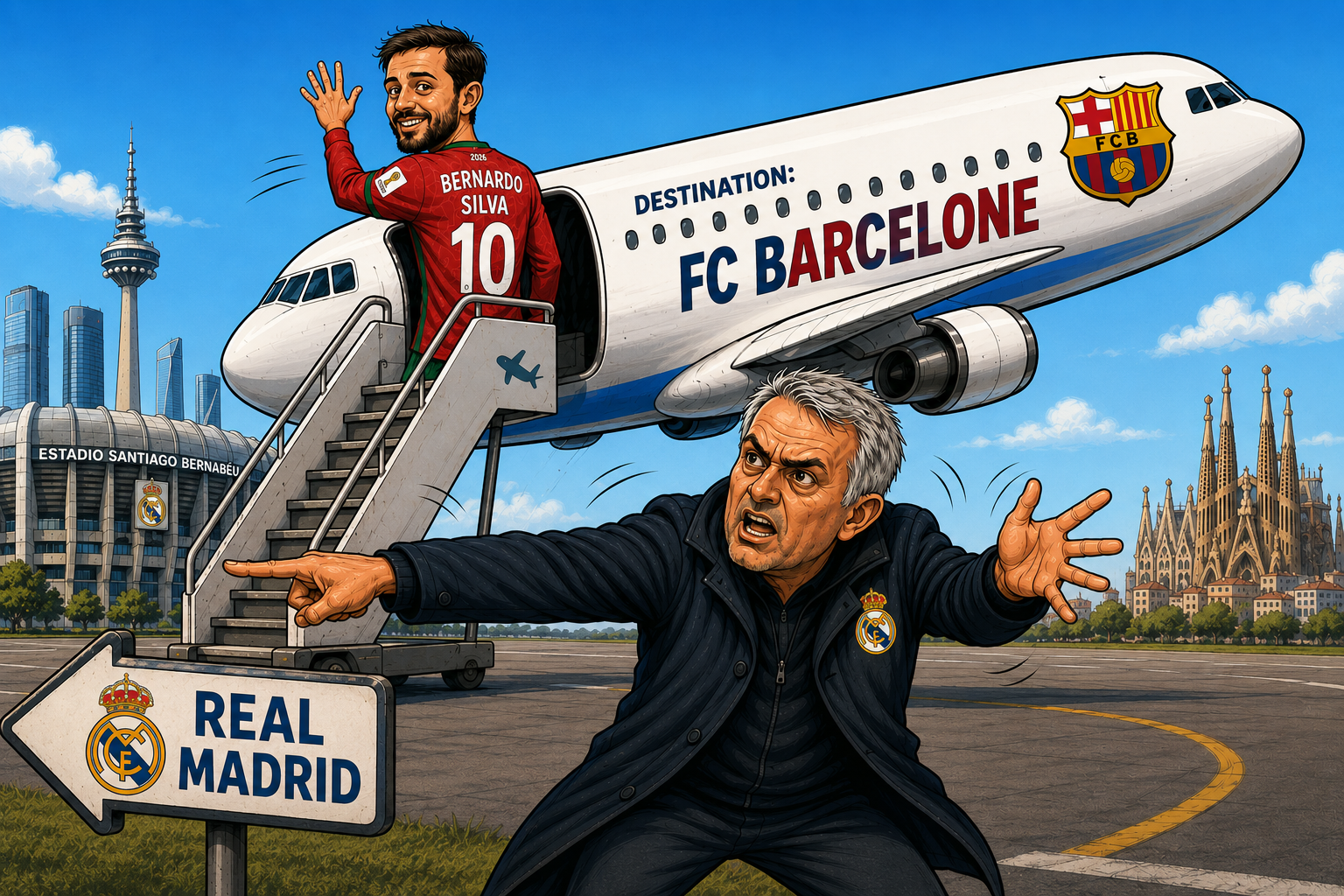 Mercato Real Madrid : José Mourinho peut-il vraiment détourner Bernardo Silva du Barça ?