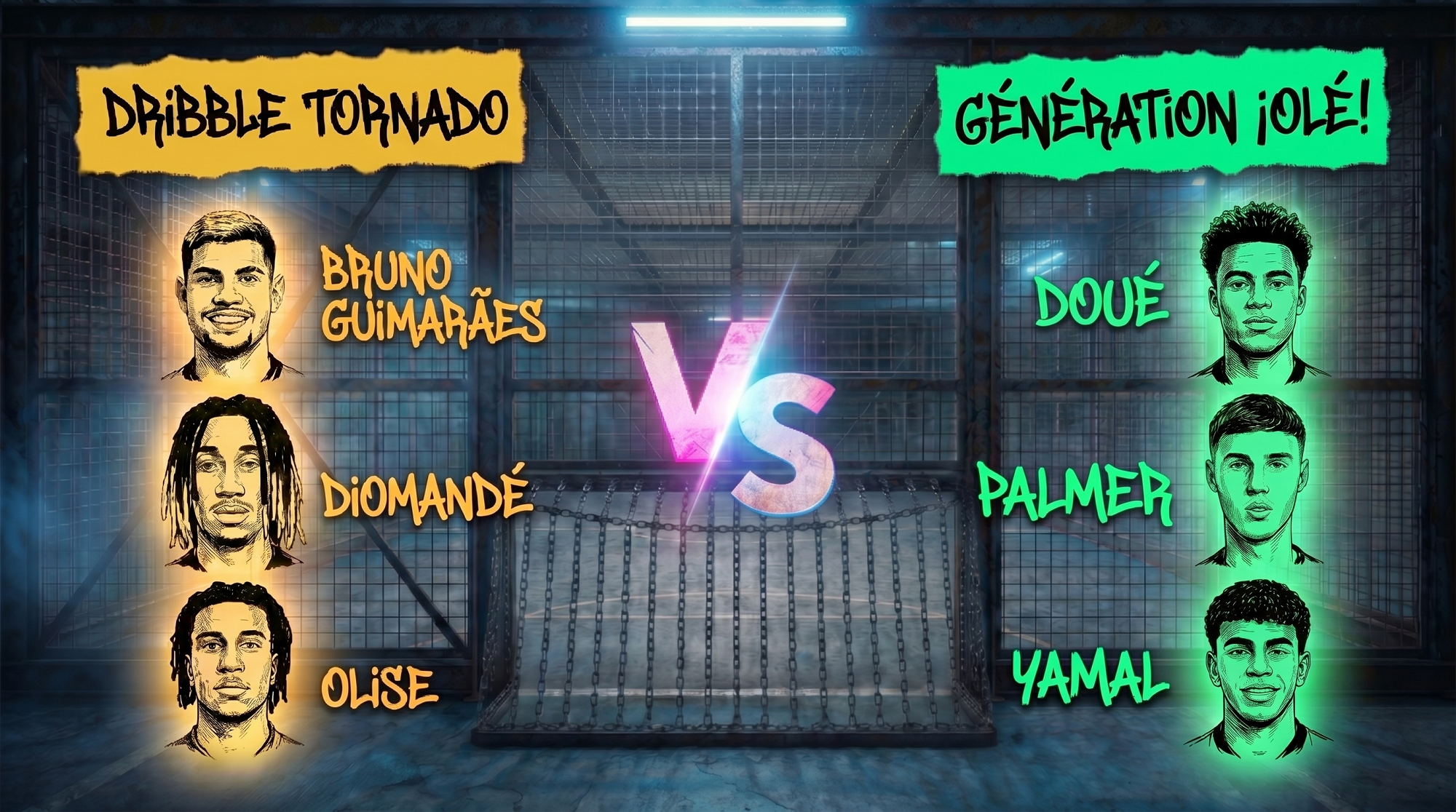 La Cage : la Dribble Tornado d'Olise face à la Generation ¡Olé! de Yamal et Doué, choisis qui va remporter la finale !
