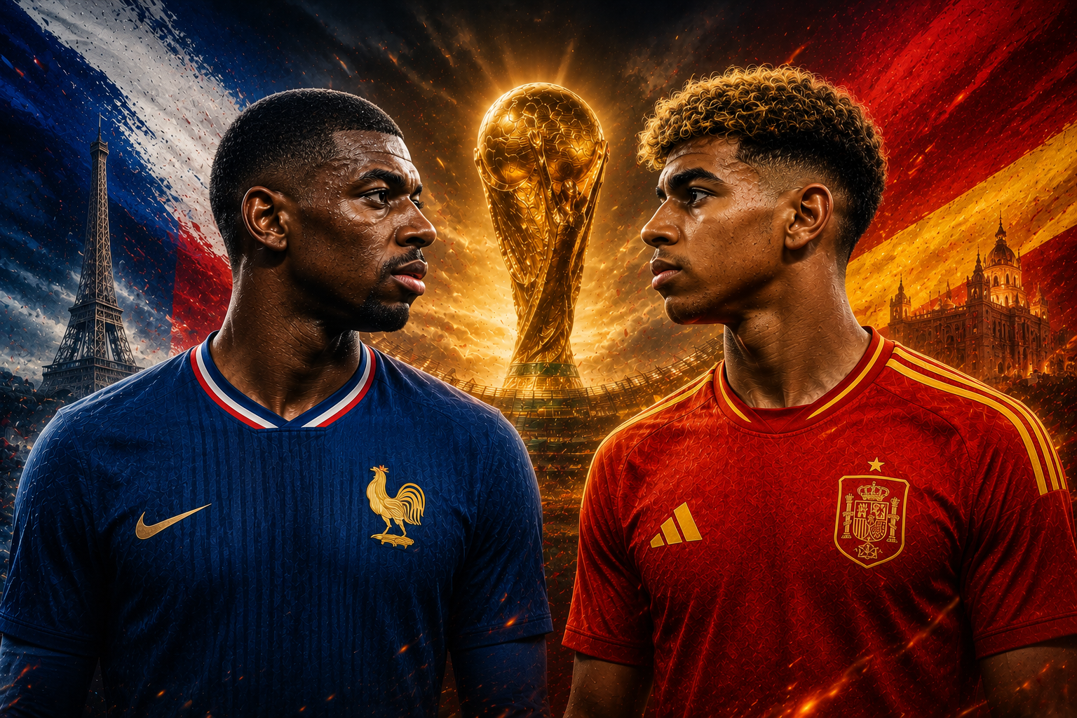 France-Espagne : Yamal ou Dembélé ? Digne ou Cucurella ? Fais ton onze combiné de la demi-finale de la Coupe du monde 2026 !