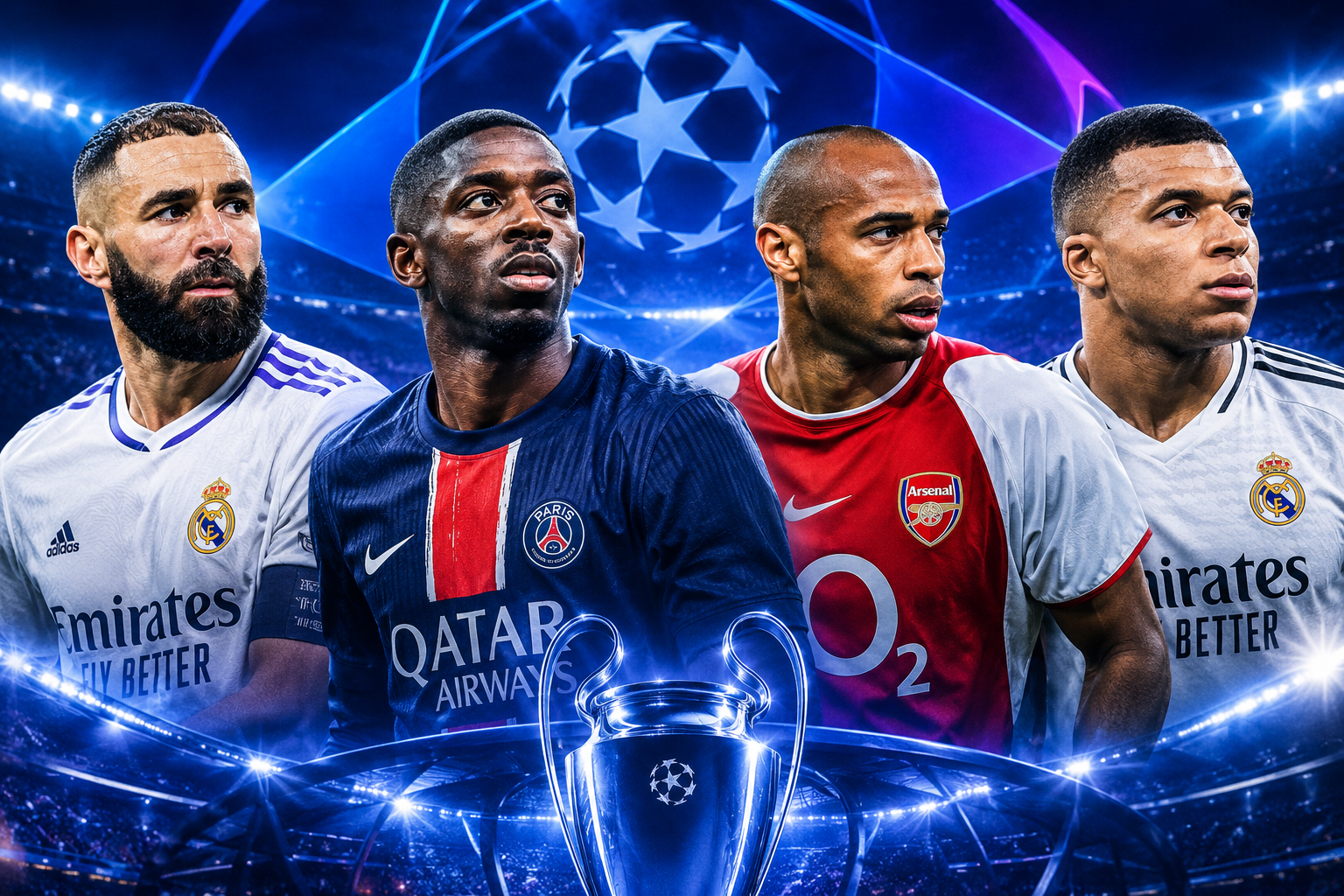 Les meilleurs buteurs français de l'histoire de la Ligue des champions, avec Mbappé et Ousmane Dembélé