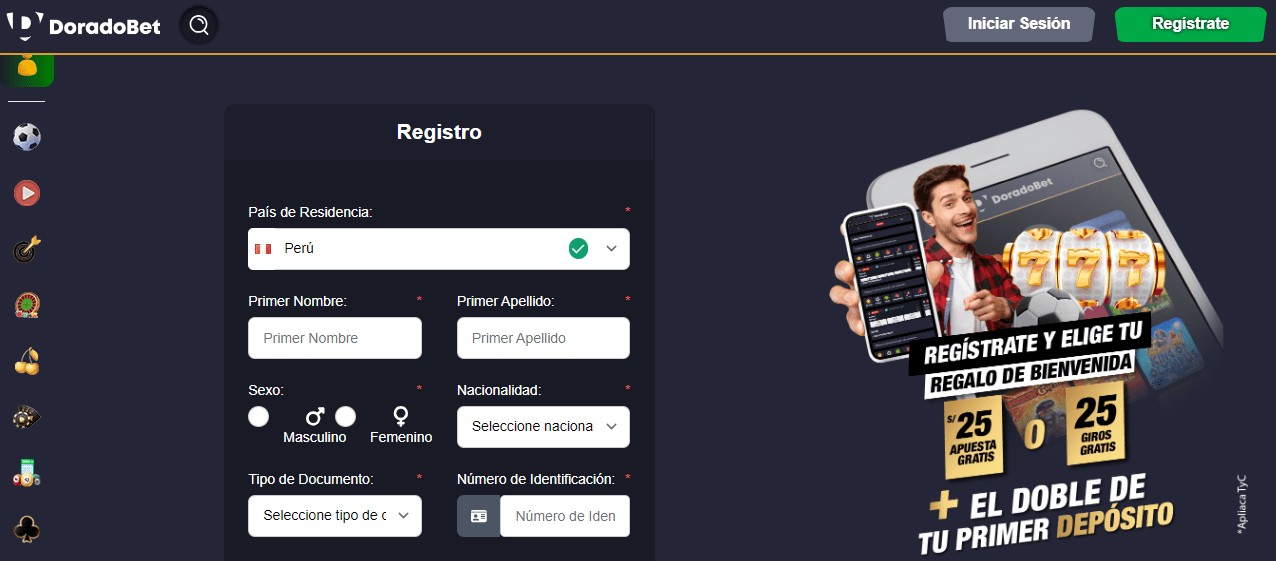 doradobet codigo promocional peru