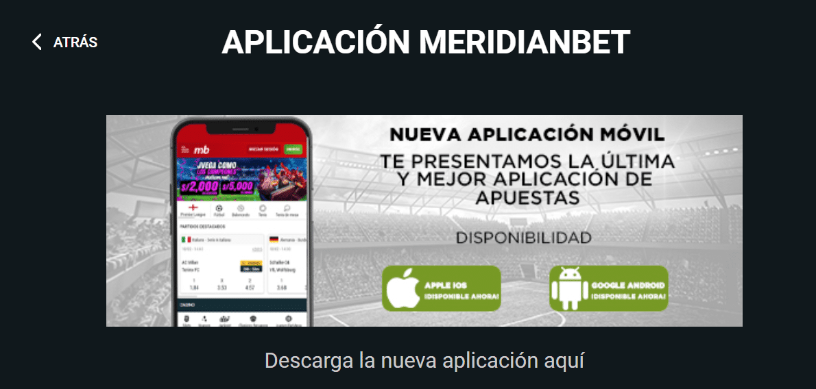 meridianbet app peru