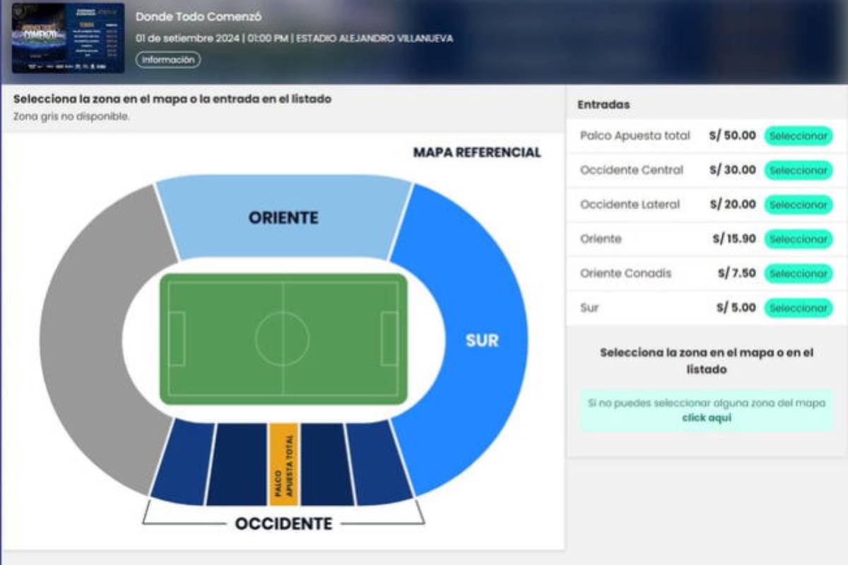 La página de Joinnus está habilitada para la compra de entradas