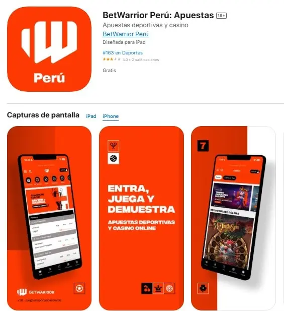 app betwarrior peru